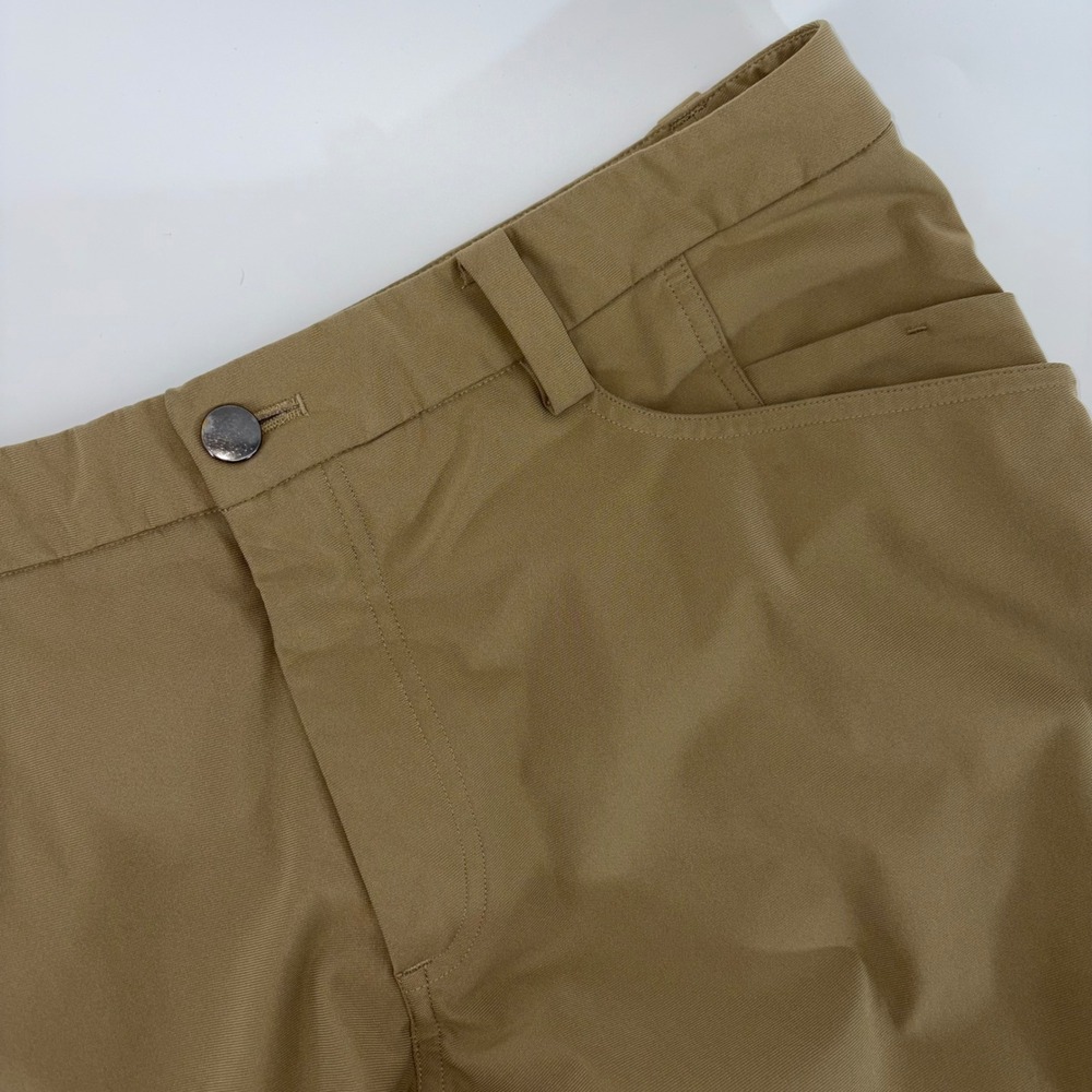 Lululemon Mens Commission Pant 38 Tan Khaki Straight Leg Technical Chinos